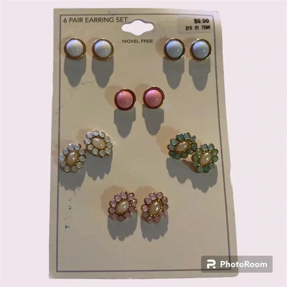 6 sets of Different Styles of Stud Ladies Earrings - Picture 1 of 2